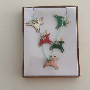 Meri Meri Red and Green Reindeer Jewelry
